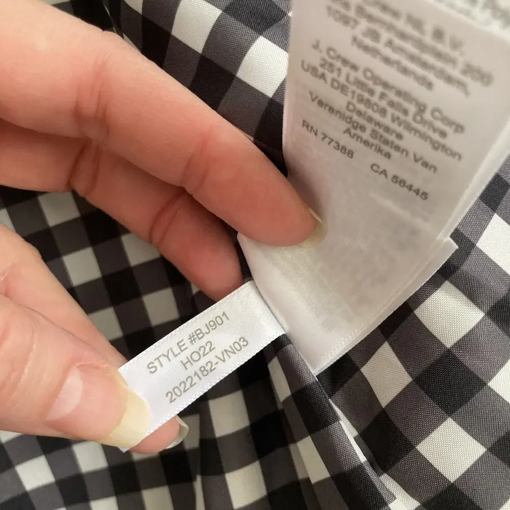 J. Crew Factory Black Quilt Puffer Vest Style BJ901 classic preppy Women’s Large - Picture 6 of 11